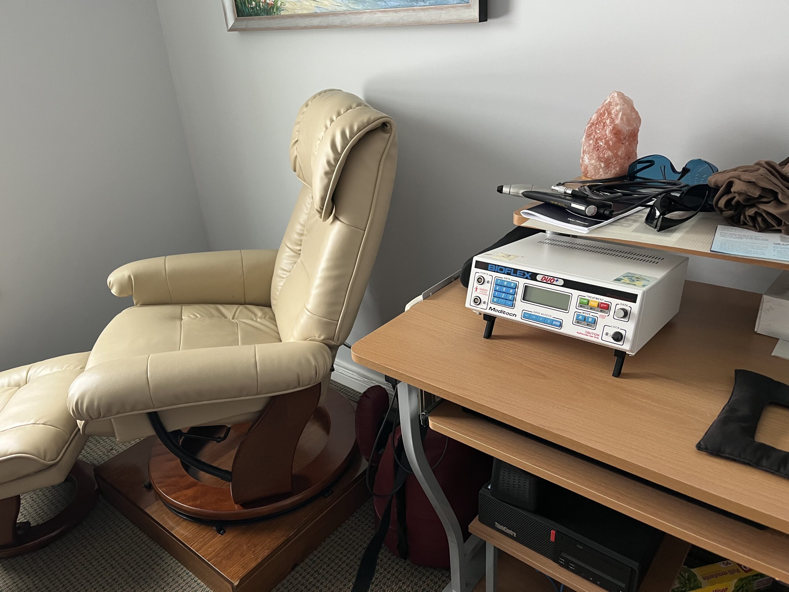 Dr. Beth performing chiropractic care at her Collingwood clinic